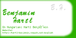 benjamin hartl business card